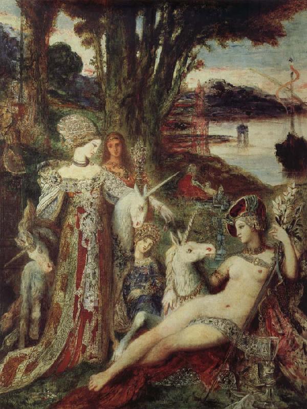 Gustave Moreau The unicorn oil painting picture